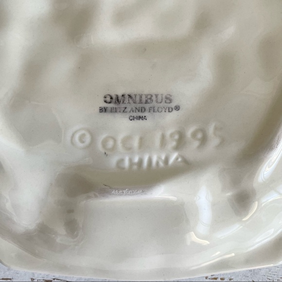 Vintage Omnibus by Fitz and Floyd 90s Holiday Christmas Plate Dish Noah’… - Picture 3 of 3